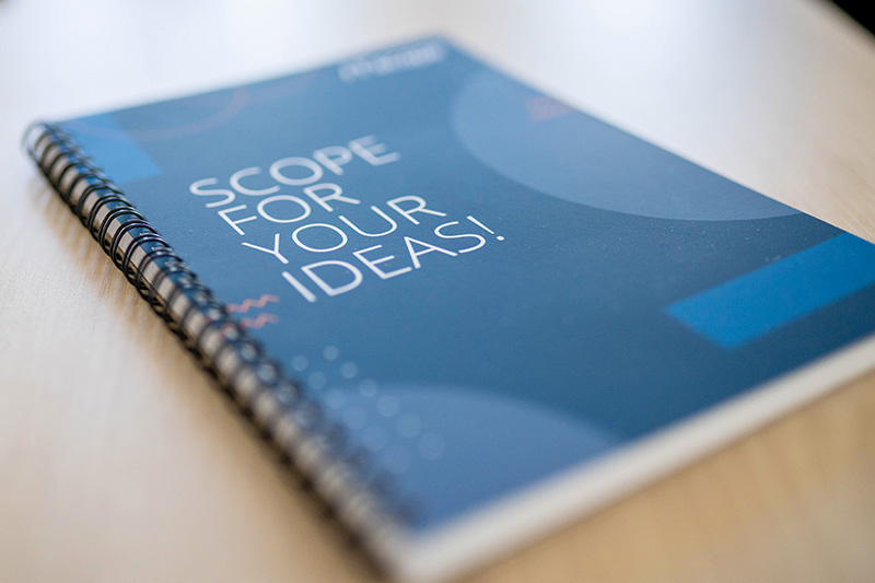 ITscope-Notizbuch mit dem Solgar Scope for your ideas!