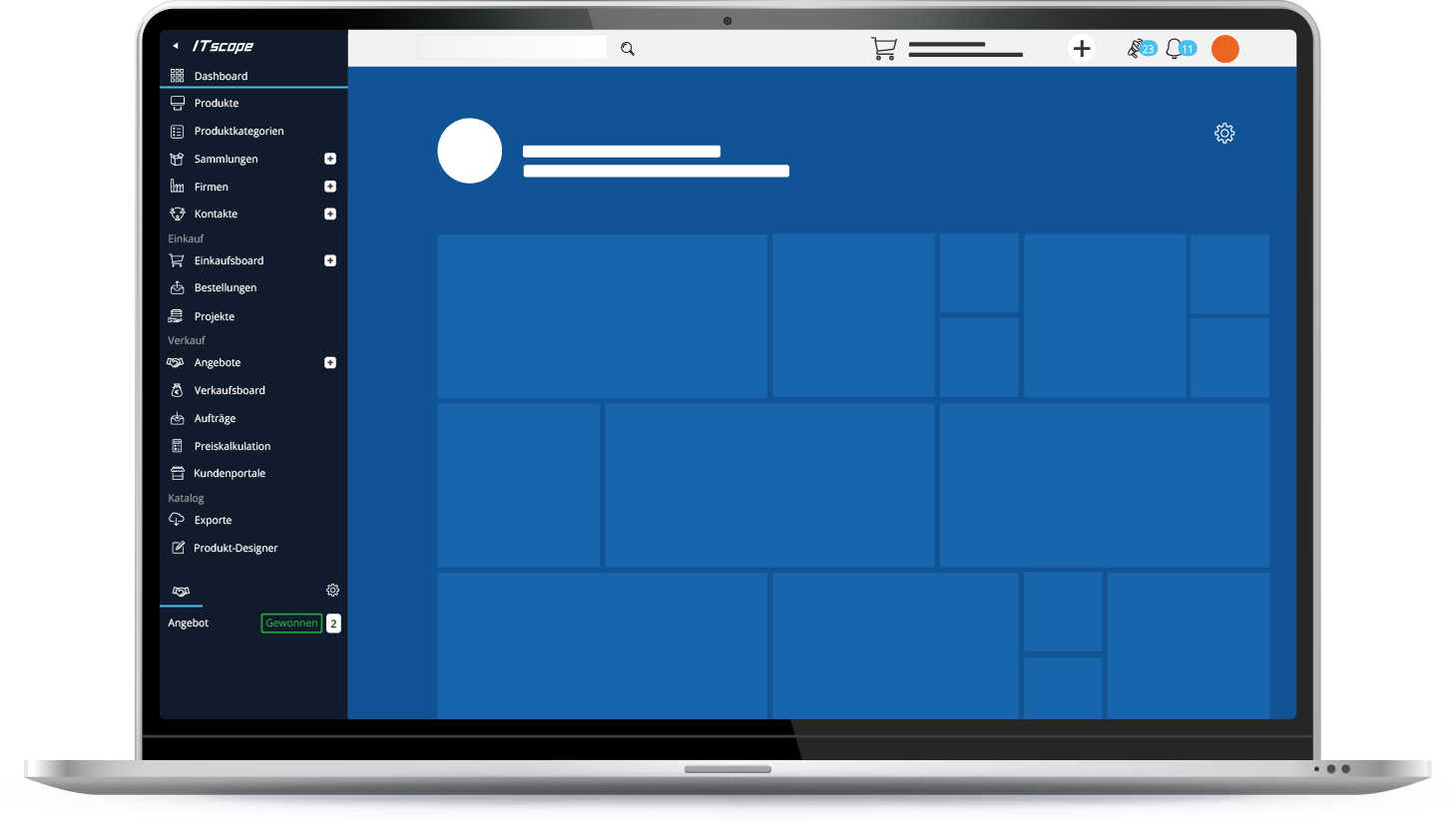 Screen ITscope Plattform für Systemhäuser