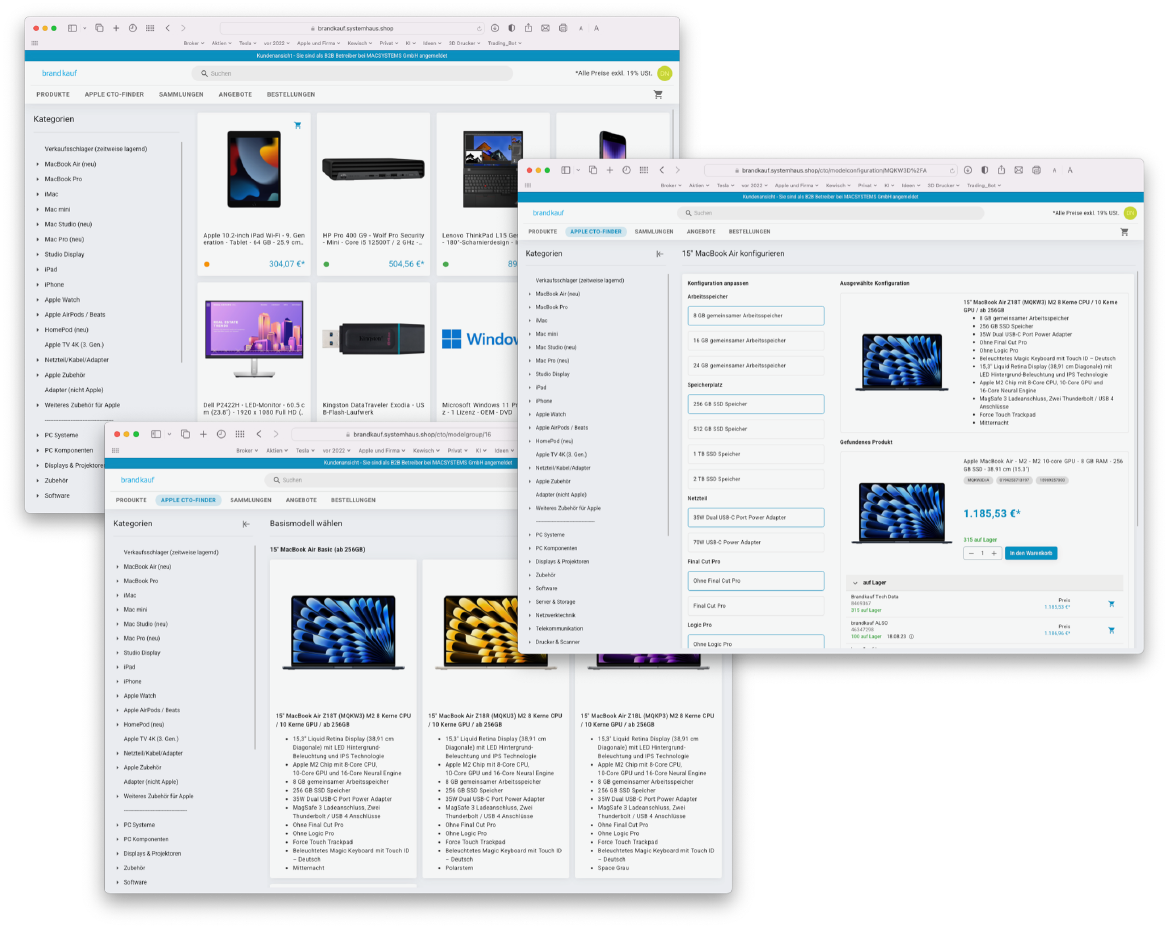 Shop-Frontend des brand stores - https://brandkauf.systemhaus.shop