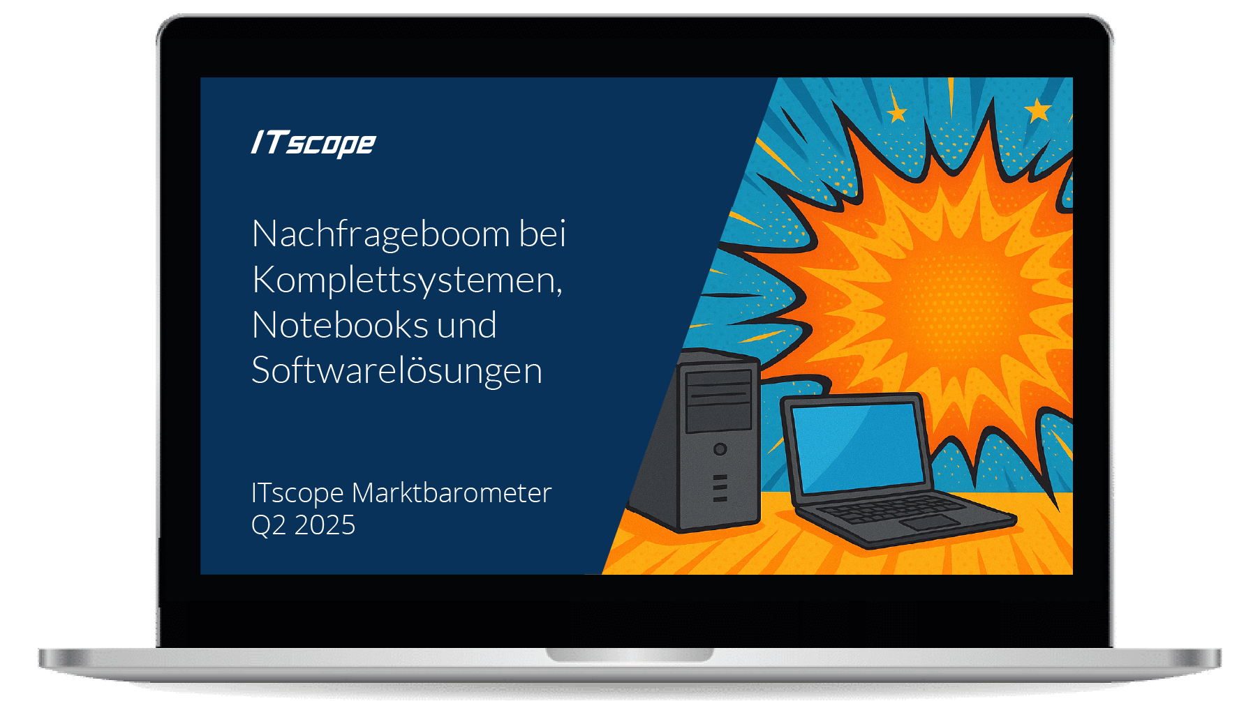 Notebook mit ITscope Marktbarometer