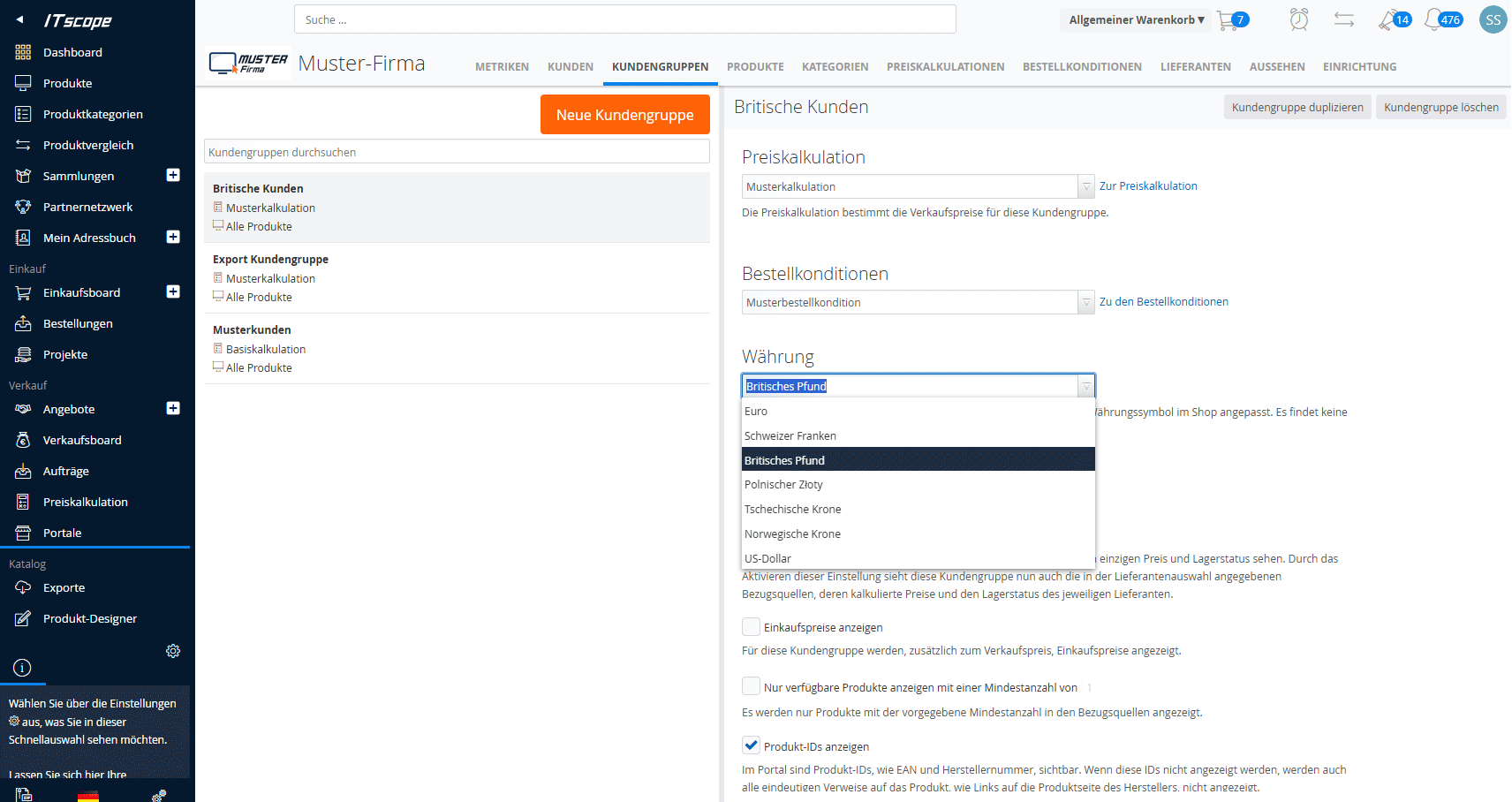 fremdwährungen_itscope_b2b_shop Fremdwährungen wie Britisch Pfund im ITscope B2B Shop einfach auswählen