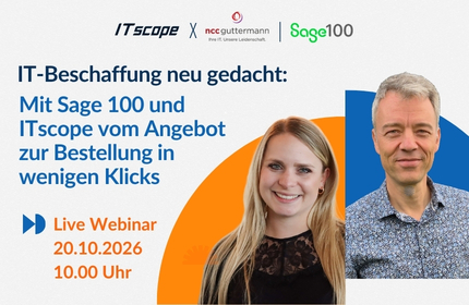 Webinar Sage 100 & ITscope: IT-Beschaffung neu gedacht